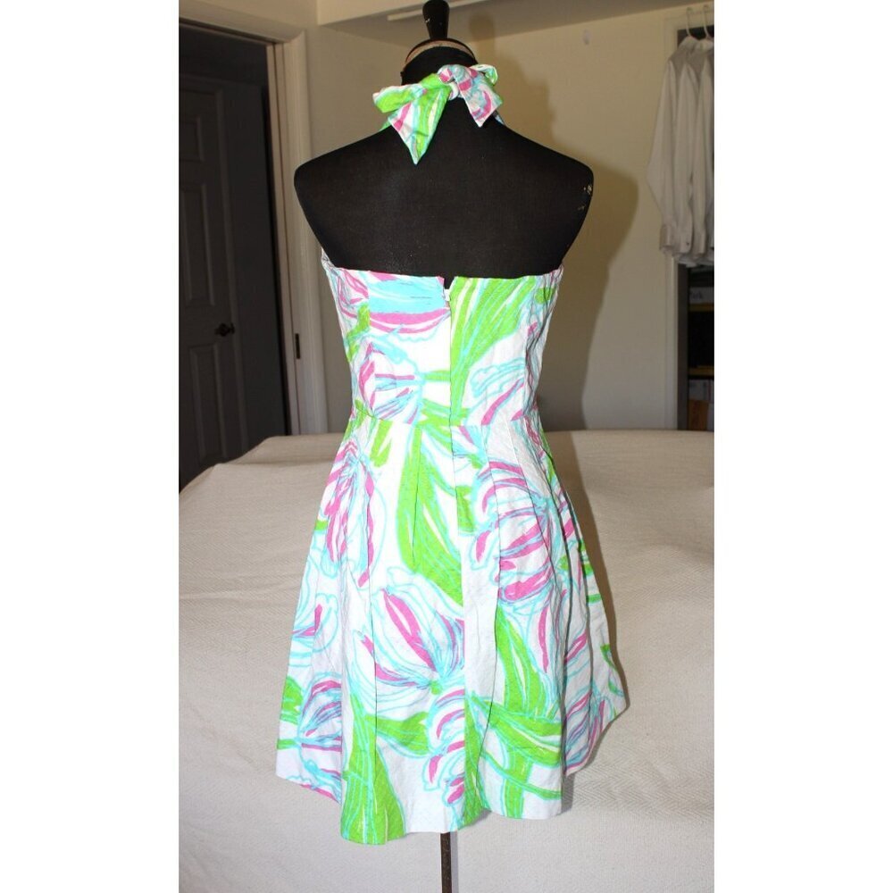 Lilly Pulitzer Ring the Belt Boy Ross mini Dress Size 6 floral print Open Back - Picture 2 of 12